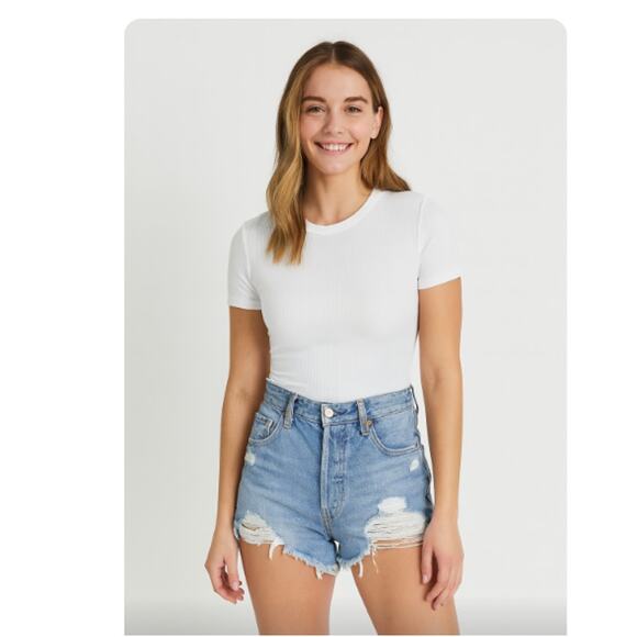 Levi's W28 501 Distressed Light Wash Cut Off Shorts - Picture 1 of 6